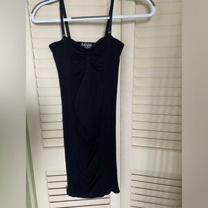 NWT. Free People Black Bodycon Dress Spaghetti Strap (Adjustable)